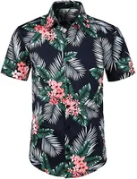 Men's Flower Watermelon Banana British Style Turndown Short Sleeve Slim Men's Tops sku image 6