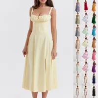 Women's Strap Dress Sexy Strap Printing Sleeveless Ditsy Floral Solid Color Midi Dress Holiday Beach Date main image 1