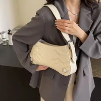 Women's Medium Pu Leather Solid Color Streetwear Zipper Underarm Bag main image 3