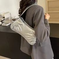 Women's Medium Pu Leather Solid Color Streetwear Zipper Underarm Bag main image 5
