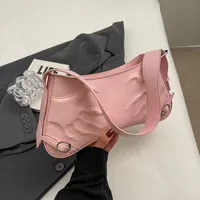 Women's Medium Pu Leather Solid Color Streetwear Zipper Underarm Bag sku image 4