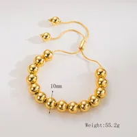 Copper 18K Gold Plated IG Style Classic Style Plating Round Bracelets sku image 3