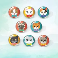 Cute Simple Style Cat 304 Stainless Steel Glass Plating Unisex Collar Pin main image 1