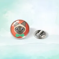 Cute Simple Style Cat 304 Stainless Steel Glass Plating Unisex Collar Pin sku image 1