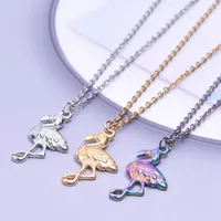 304 Stainless Steel 18K Gold Plated Basic Modern Style Classic Style Plating Bird Pendant Necklace main image 4