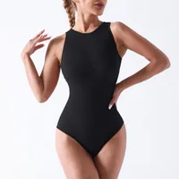 Women's Bodysuits Sleeveless Bodysuits Simple Style Solid Color sku image 2