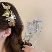 Women's Luxurious Simple Style Butterfly Alloy Hollow Out Hair Band main image 1