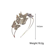 Women's Luxurious Simple Style Butterfly Alloy Hollow Out Hair Band main image 4