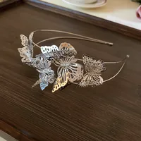 Women's Luxurious Simple Style Butterfly Alloy Hollow Out Hair Band main image 3