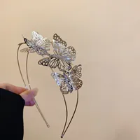 Women's Luxurious Simple Style Butterfly Alloy Hollow Out Hair Band sku image 2