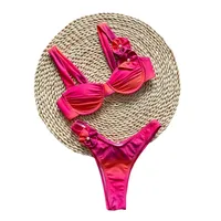 Women's Gradient Color Flower 2 Pieces Set Bikinis Swimwear main image 4