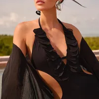 Women's Sexy Solid Color 2 Pieces Set One Piece Swimwear main image 5
