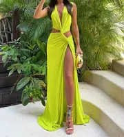 Women's Regular Dress Streetwear V Neck Sleeveless Solid Color Midi Dress Holiday Date Bar main image 5