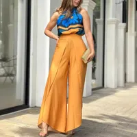 Holiday Beach Women's Vacation Flower Linen Polyester Printing Pants Sets Pants Sets main image 1