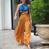 Holiday Beach Women's Vacation Flower Linen Polyester Printing Pants Sets Pants Sets main image 2
