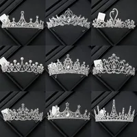 Alloy Princess Romantic Plating Crown Artificial Rhinestones main image 4