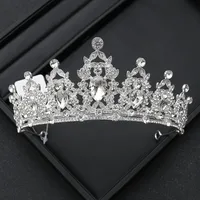 Alloy Princess Romantic Plating Crown Artificial Rhinestones sku image 34