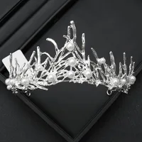 Alloy Princess Romantic Plating Crown Artificial Rhinestones sku image 7