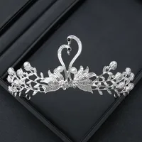 Alloy Princess Romantic Plating Crown Artificial Rhinestones sku image 8