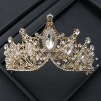 Alloy Princess Romantic Plating Crown Artificial Rhinestones sku image 41