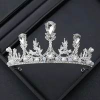 Alloy Princess Romantic Plating Crown Artificial Rhinestones sku image 28