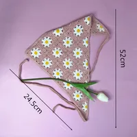 Unisex Vacation Pastoral Geometric Plaid Flower Cloth 1 Piece sku image 10
