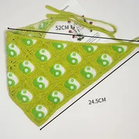 Unisex Vacation Pastoral Geometric Plaid Flower Cloth 1 Piece sku image 15