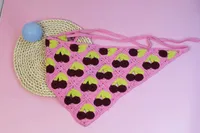 Unisex Vacation Pastoral Geometric Plaid Flower Cloth 1 Piece sku image 34