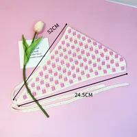 Unisex Vacation Pastoral Geometric Plaid Flower Cloth 1 Piece sku image 18