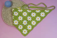 Unisex Vacation Pastoral Geometric Plaid Flower Cloth 1 Piece sku image 32