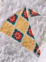 Unisex Vacation Pastoral Geometric Plaid Flower Cloth 1 Piece sku image 47