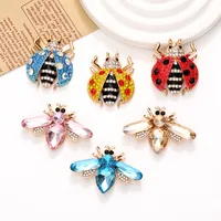 1 Piece 31*37mm 48*31mm Zinc Alloy Crystal Rhinestones Beetles Bee DIY Accessories main image 1