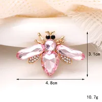 1 Piece 31*37mm 48*31mm Zinc Alloy Crystal Rhinestones Beetles Bee DIY Accessories sku image 1