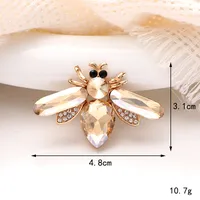 1 Piece 31*37mm 48*31mm Zinc Alloy Crystal Rhinestones Beetles Bee DIY Accessories sku image 2