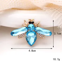 1 Piece 31*37mm 48*31mm Zinc Alloy Crystal Rhinestones Beetles Bee DIY Accessories sku image 3