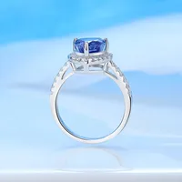 Sterling Silver Y2K Sweet Shiny Shiny Metallic Plating Heart Shape Zircon Rings main image 6