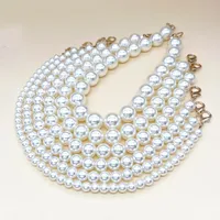 Artificial Pearl Metal Solid Color Bag Chain main image 1