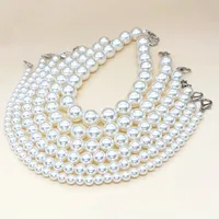 Artificial Pearl Metal Solid Color Bag Chain main image 2