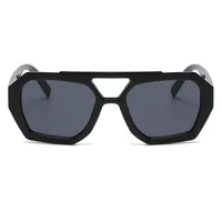 Casual Simple Style Solid Color Leopard Ac Polygon Full Frame Women's Sunglasses main image 4