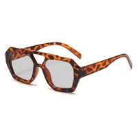 Casual Simple Style Solid Color Leopard Ac Polygon Full Frame Women's Sunglasses main image 2