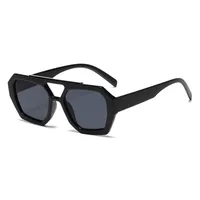 Casual Simple Style Solid Color Leopard Ac Polygon Full Frame Women's Sunglasses sku image 1