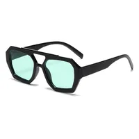 Casual Simple Style Solid Color Leopard Ac Polygon Full Frame Women's Sunglasses sku image 3