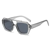 Casual Simple Style Solid Color Leopard Ac Polygon Full Frame Women's Sunglasses sku image 6