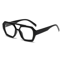 Casual Simple Style Solid Color Leopard Ac Polygon Full Frame Women's Sunglasses sku image 7