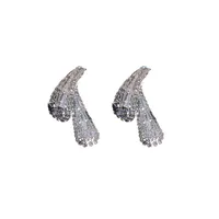 1 Pair Simple Style Classic Style Solid Color Inlay Copper Rhinestones Ear Studs main image 2