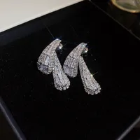 1 Pair Simple Style Classic Style Solid Color Inlay Copper Rhinestones Ear Studs sku image 2