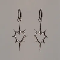 1 Pair Simple Style Classic Style Solid Color Patchwork 304 Stainless Steel Drop Earrings main image 1