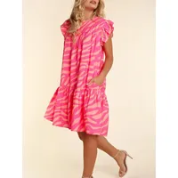 Women's Regular Dress Vacation Round Neck Short Sleeve Waves Above Knee Holiday Daily Date main image 4