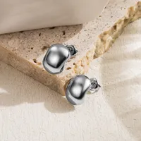 1 Pair Casual Simple Style Commute Round Solid Color Plating 304 Stainless Steel 18K Gold Plated Ear Studs sku image 4