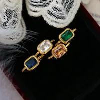 Titanium Steel Simple Style Classic Style Inlay Solid Color Zircon Rings main image 1